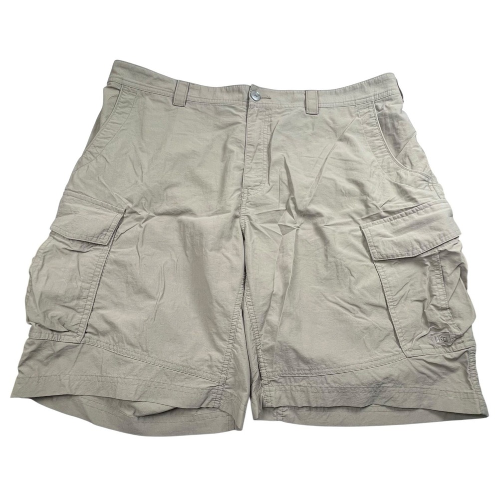 REI Co-Op Mens XXL Green 9" Inseam Nylon Cargo Shorts Hiking Outdoor